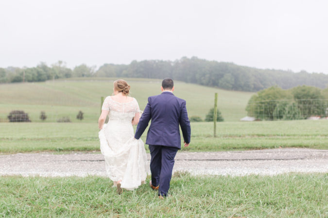 Bride and groom portraits at Linganore Winecellars taken by DMV wedding photographer Sarah Botta Photography