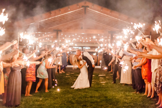 Sparkler exit at the Marriott Ranch in Hume with Sarah Botta Photography Woodbridge, VA